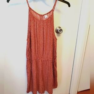 Old Navy polka dot jumper, large, burnt red orange and white dots